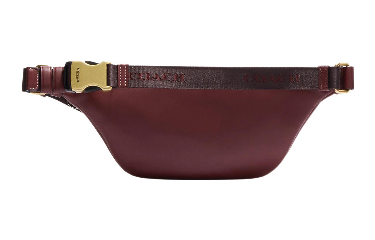 Сумка мужская COACH Warren Canvas With Leather Sling Bag бордовая