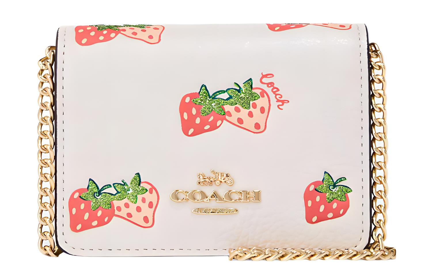 Сумка женская COACH CB607-IMCAH белая мини