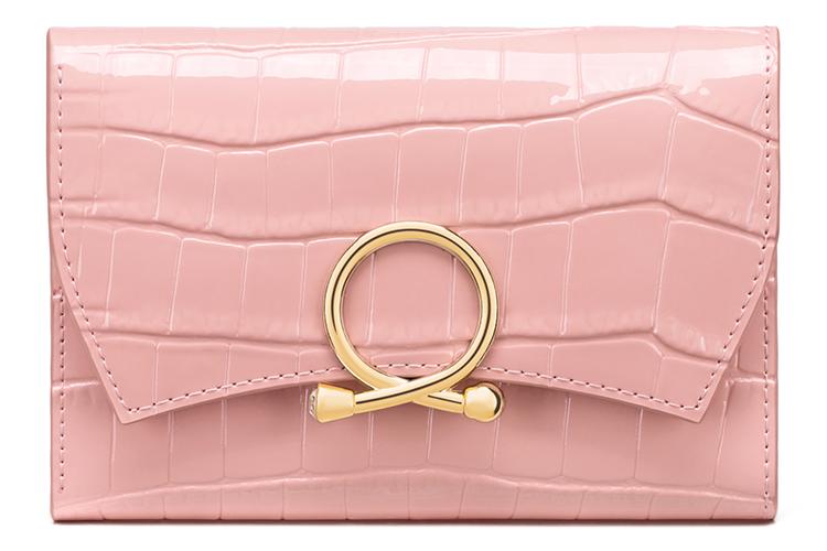 Кошелек женский CNOLES K125012K1828 глянцевый пудровый, черный