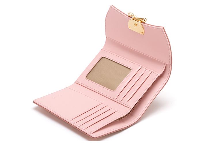 Кошелек женский CNOLES K125012K1828 глянцевый пудровый, черный