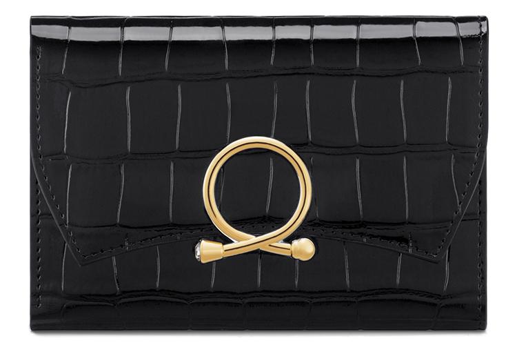 Кошелек женский CNOLES K125012K1828 глянцевый пудровый, черный