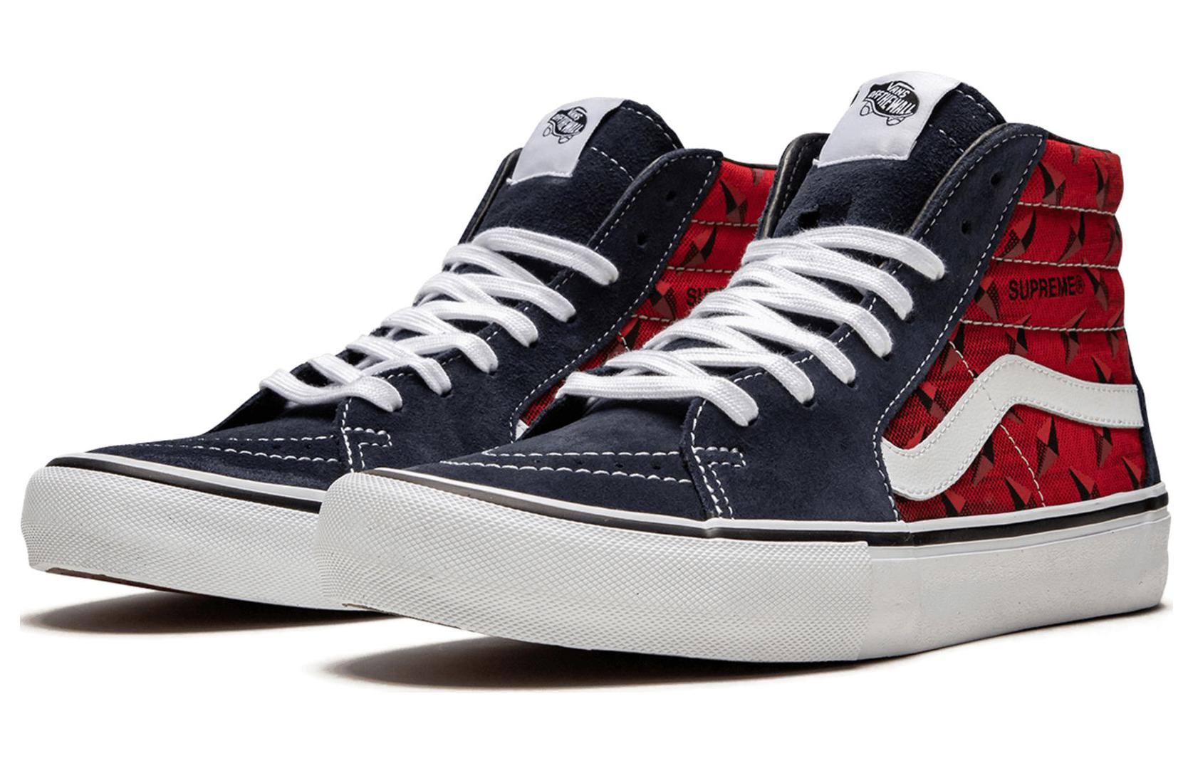 Кеды унисекс Vans Sk8-Hi Pro Diamond Plate navy red, 41 EU