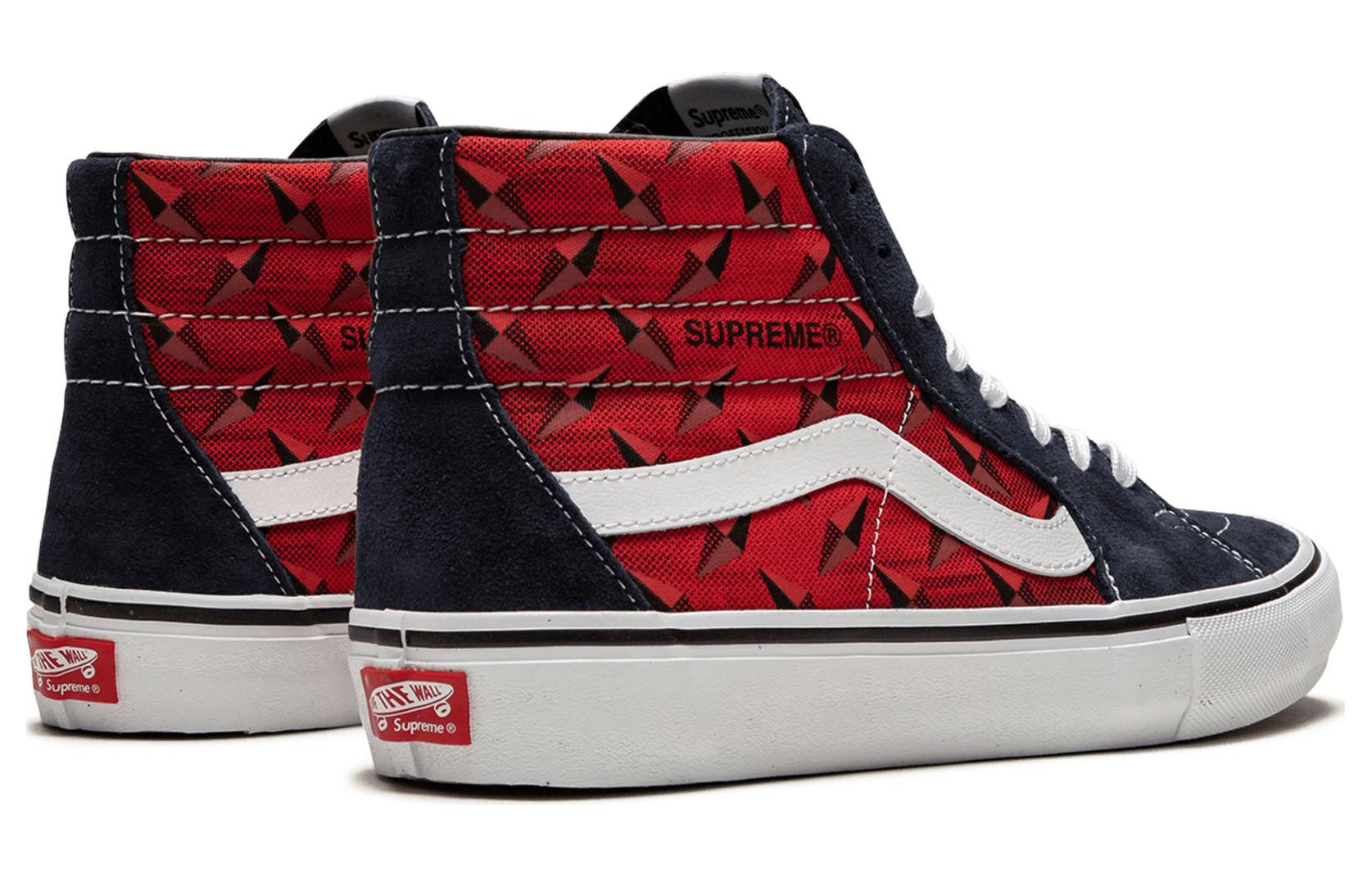 Кеды унисекс Vans Sk8-Hi Pro Diamond Plate navy red, 41 EU