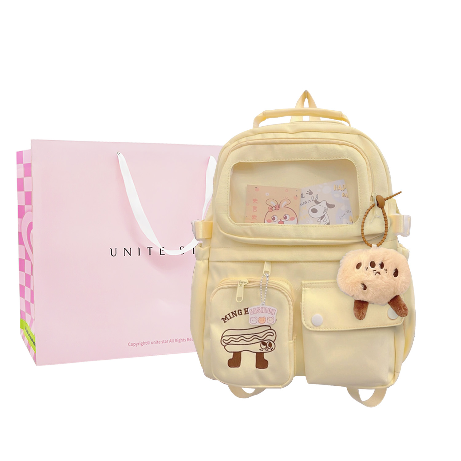 Сумка-слинг женская UNITE STAR US235577, желтая