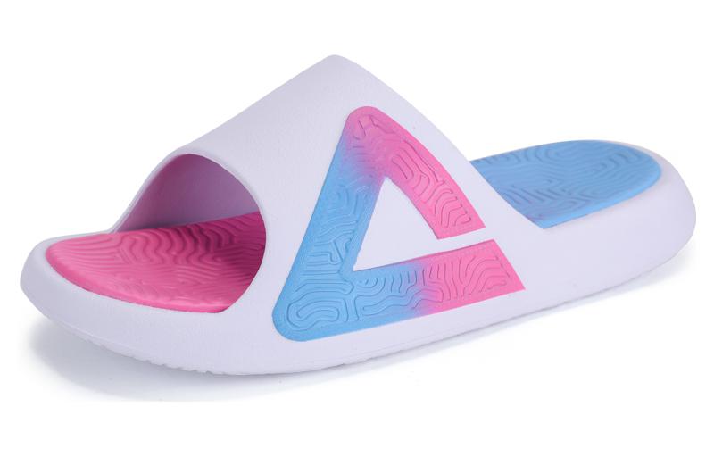 Шлепанцы унисекс PEAK Extremely Large Triangle 1.0 белые, розовые, синие, 38 EU