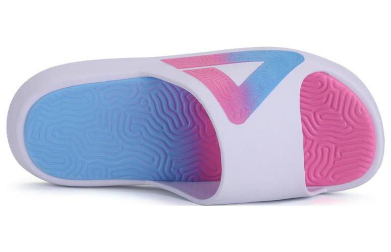 Шлепанцы унисекс PEAK Extremely Large Triangle 1.0 белые, розовые, синие, 38 EU