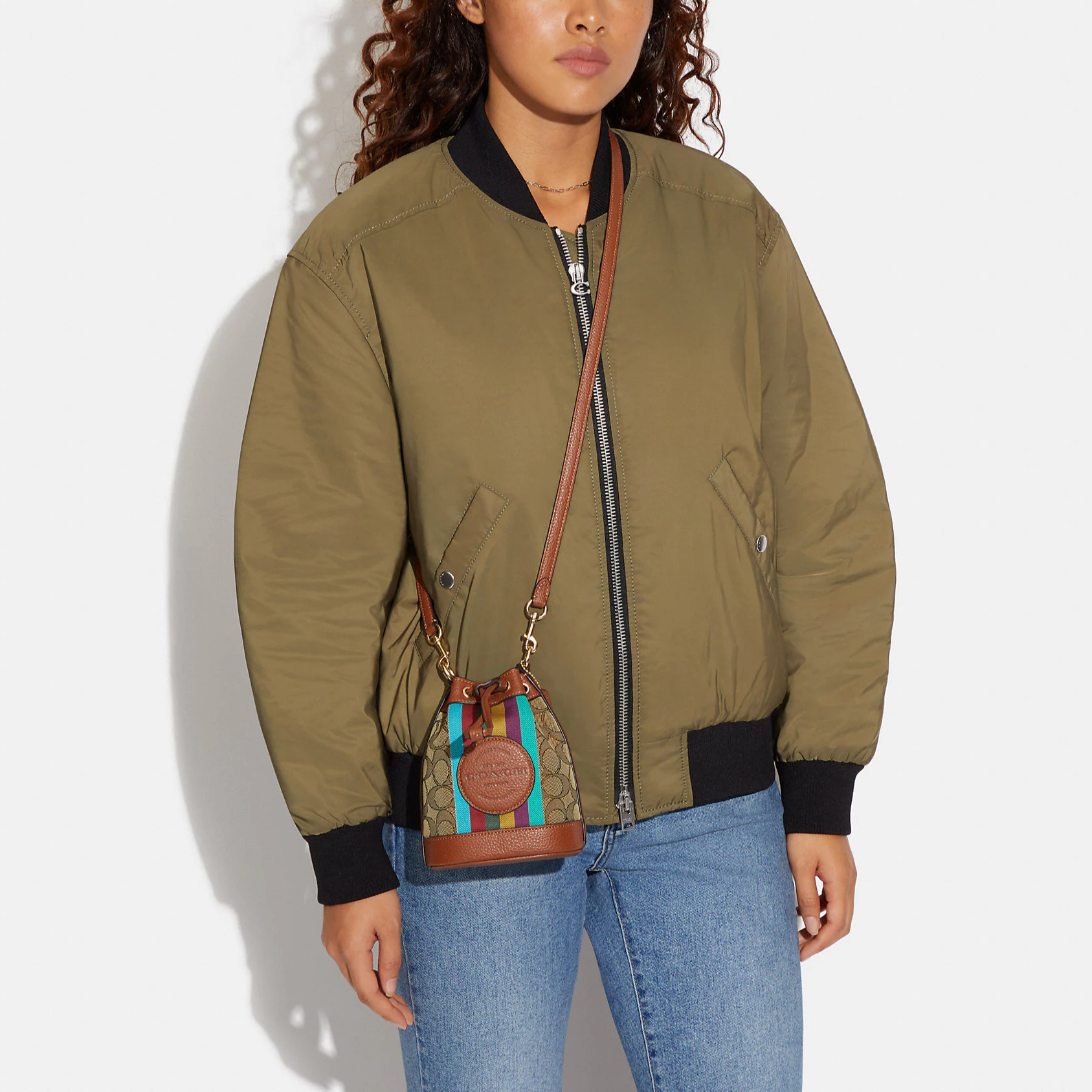 Сумка женская COACH Dempsey Mini хаки