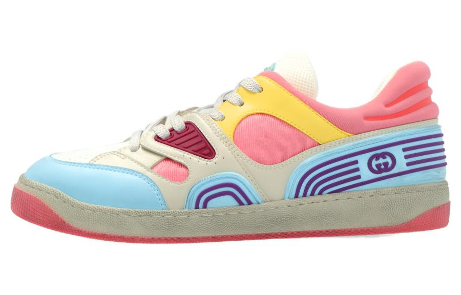 Кеды женские GUCCI Basket light blue demetra pink, 37.5 EU