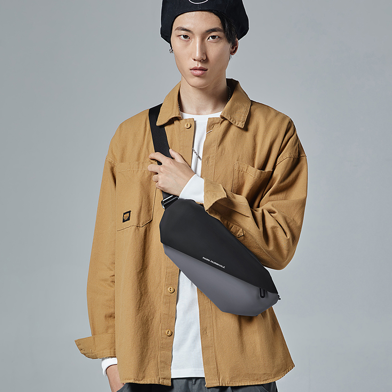 Сумка мужская FAIRWHALE 663228044004 серо-черная