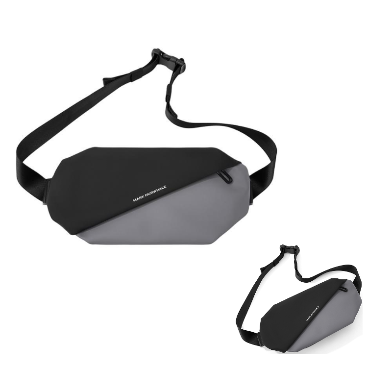 Сумка мужская FAIRWHALE 663228044004 серо-черная