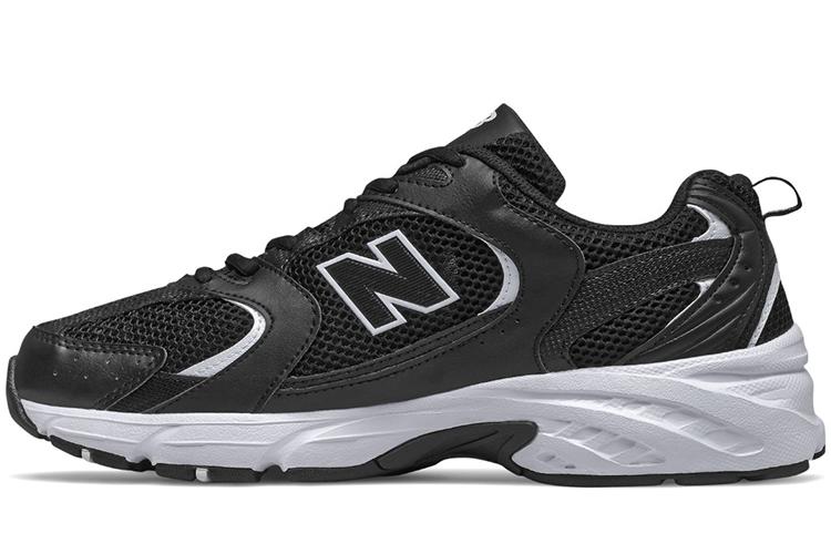 Кроссовки унисекс New Balance 530v2 черно-белые, 38 EU