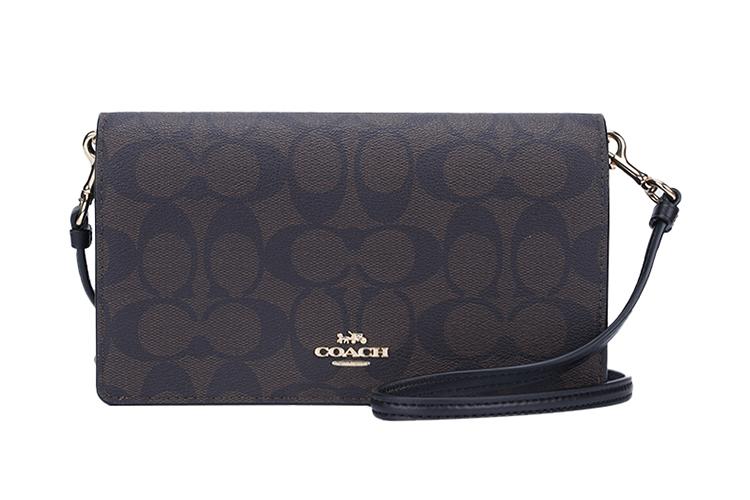 Сумка женская COACH Anna Canvas темно-коричневая