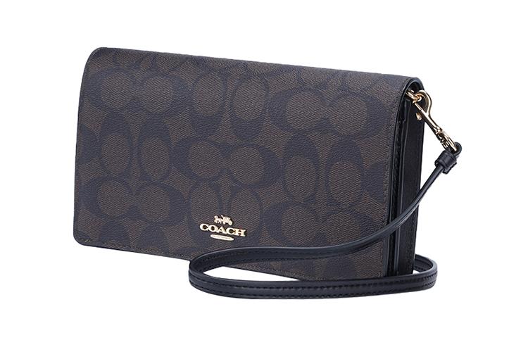 Сумка женская COACH Anna Canvas темно-коричневая