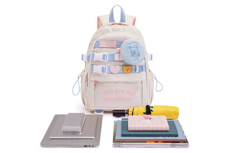 Рюкзак женский Sound For Life YM0423-01 сине-бело-розовый и жёлто-бело-фиолетовый