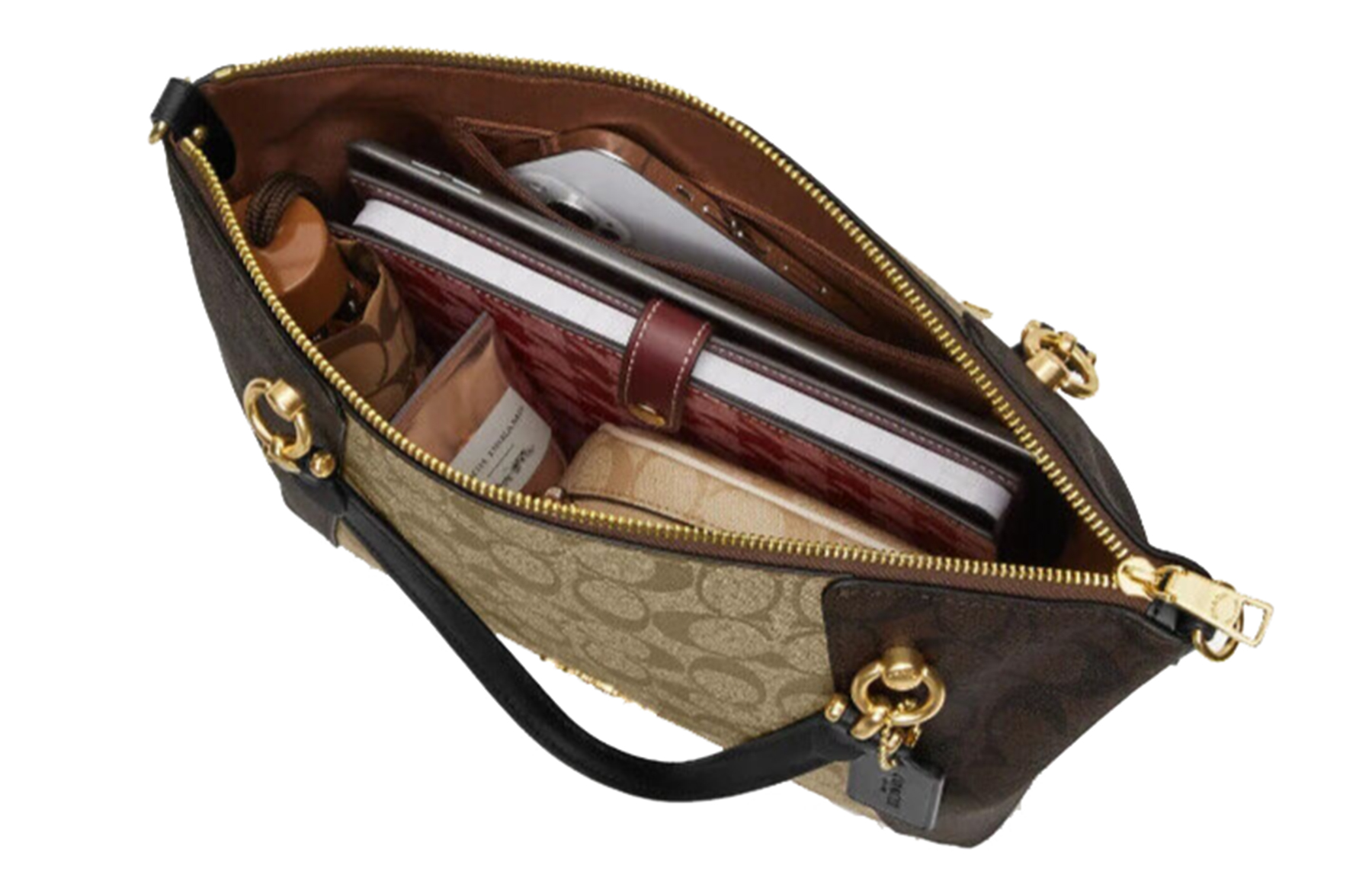 Кроссбоди-сумка женская COACH Kacey коричнево-черная мультицветная