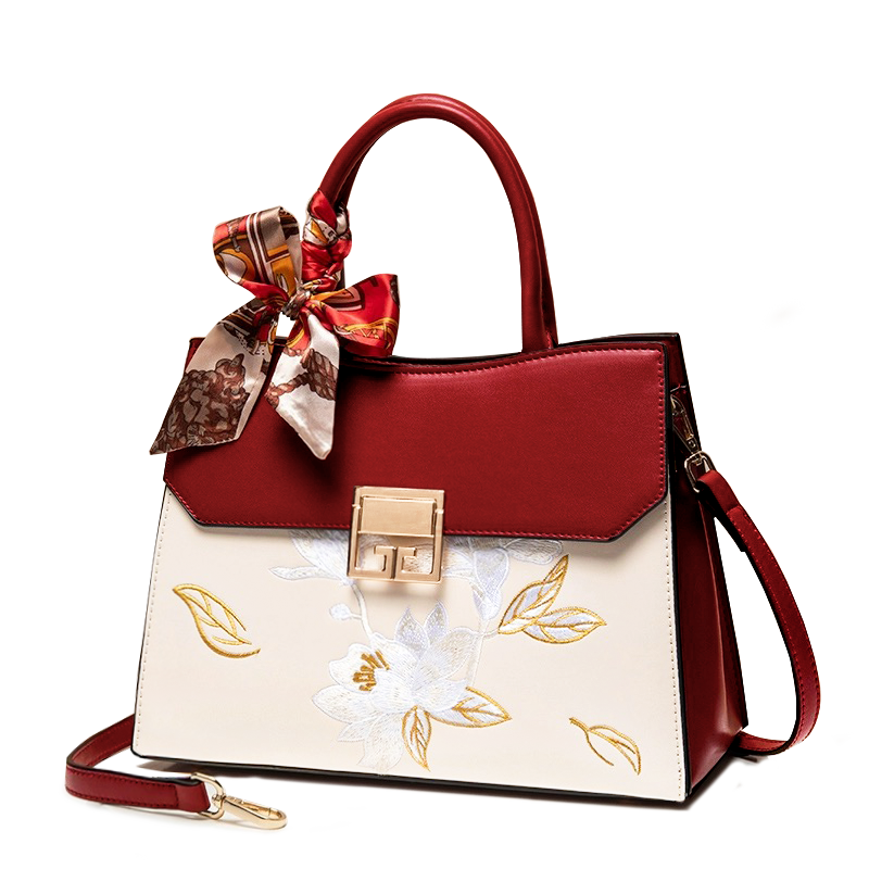 Сумка женская PAYOT PY1973 бордовая и экрю