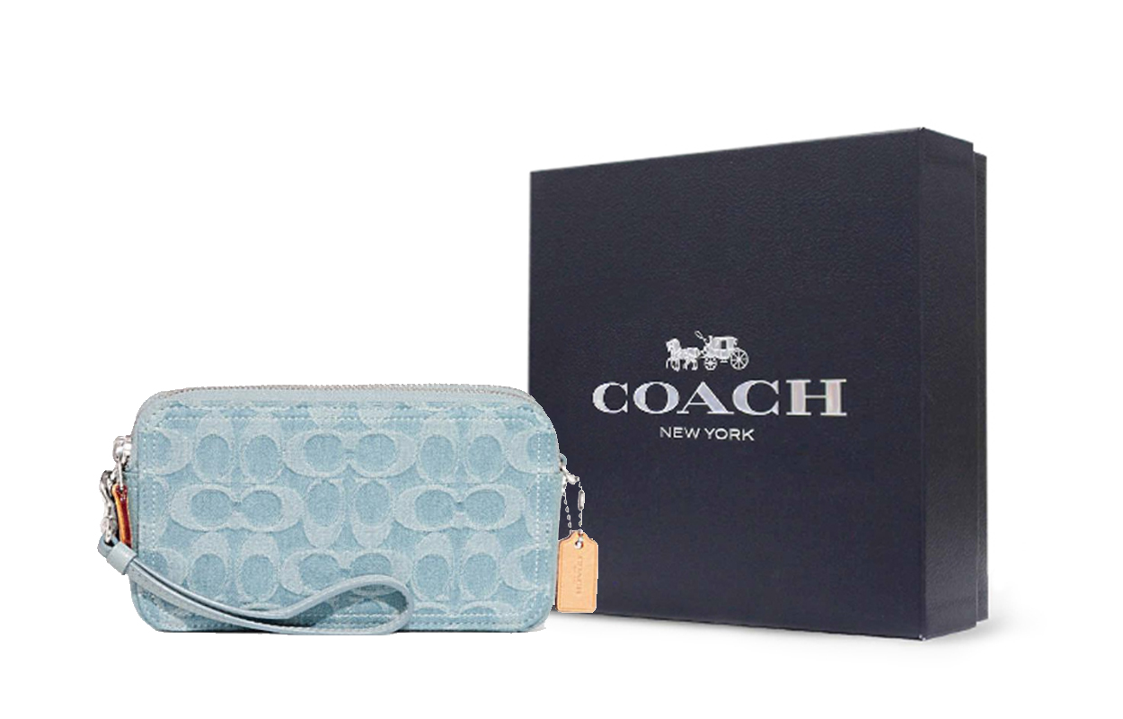 Сумка женская COACH Kira Camera Bag голубая