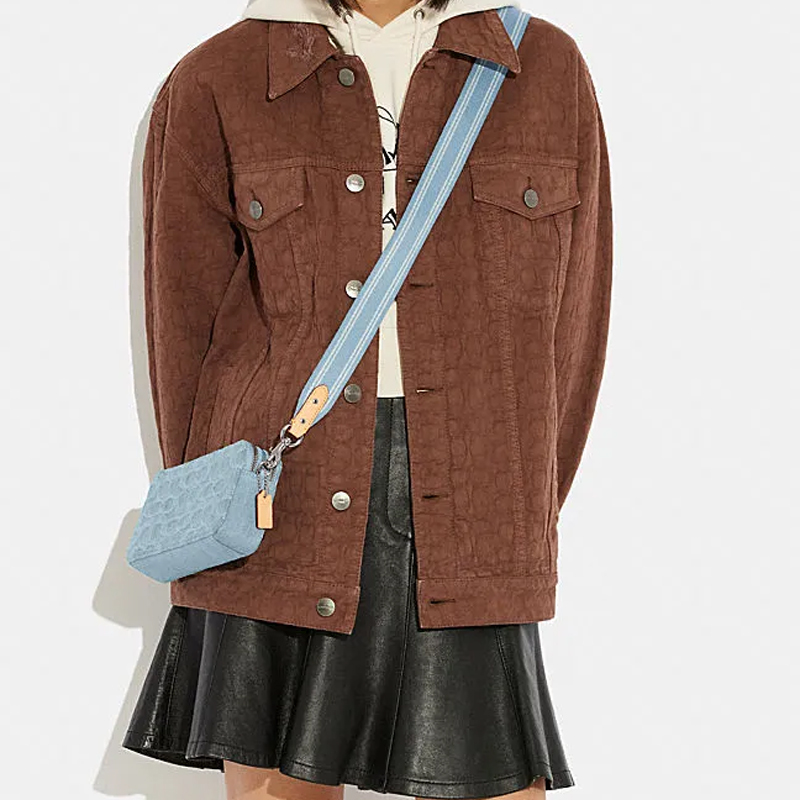 Сумка женская COACH Kira Camera Bag голубая