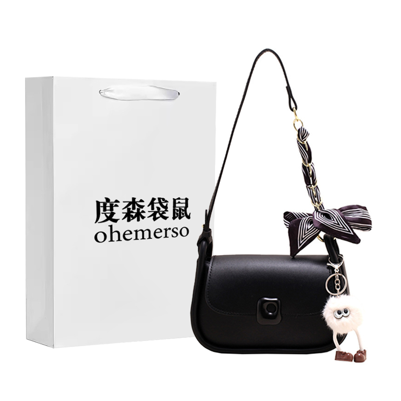 Плечевая сумка женская Dusen Kangaroo PU белая, черная, хаки, Medium EU