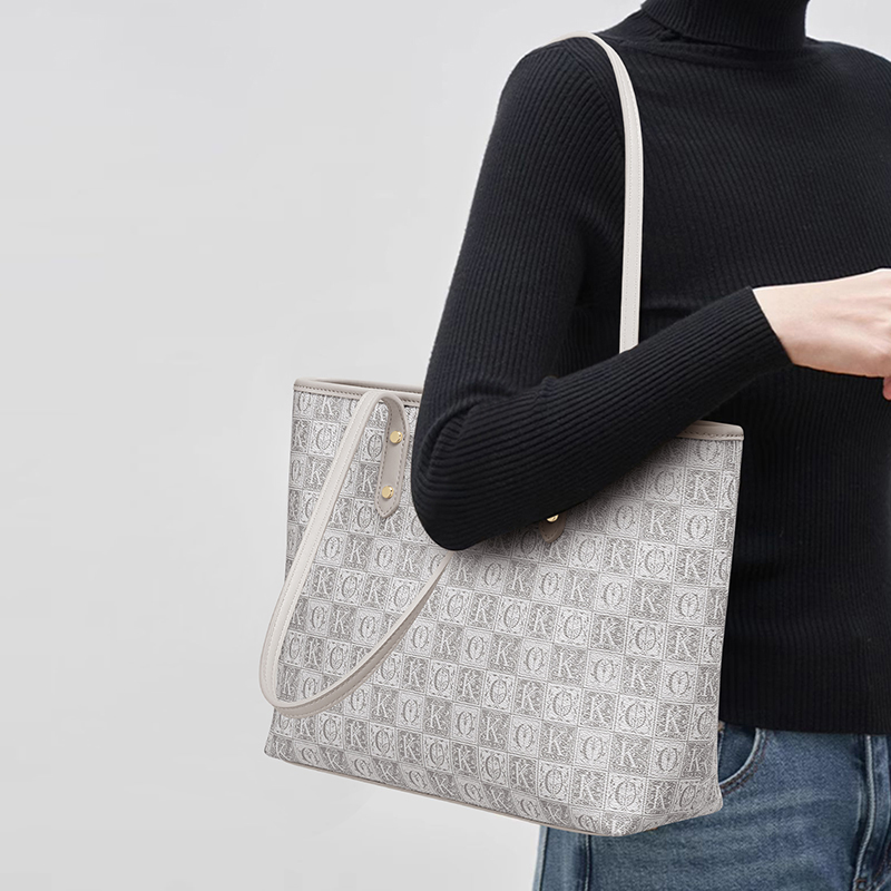 Сумка женская CinvaiKrose A195308B6878 серо-хаки (цвет: linen gray