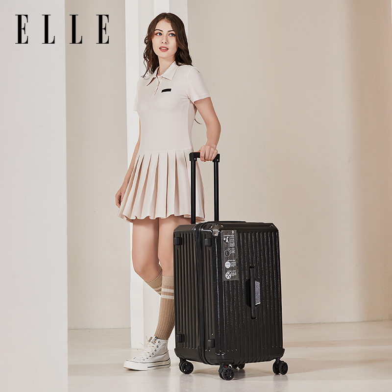 Чемодан унисекс ELLE ELCL1031 черный/белый/розовый/синий, 24 inches EU