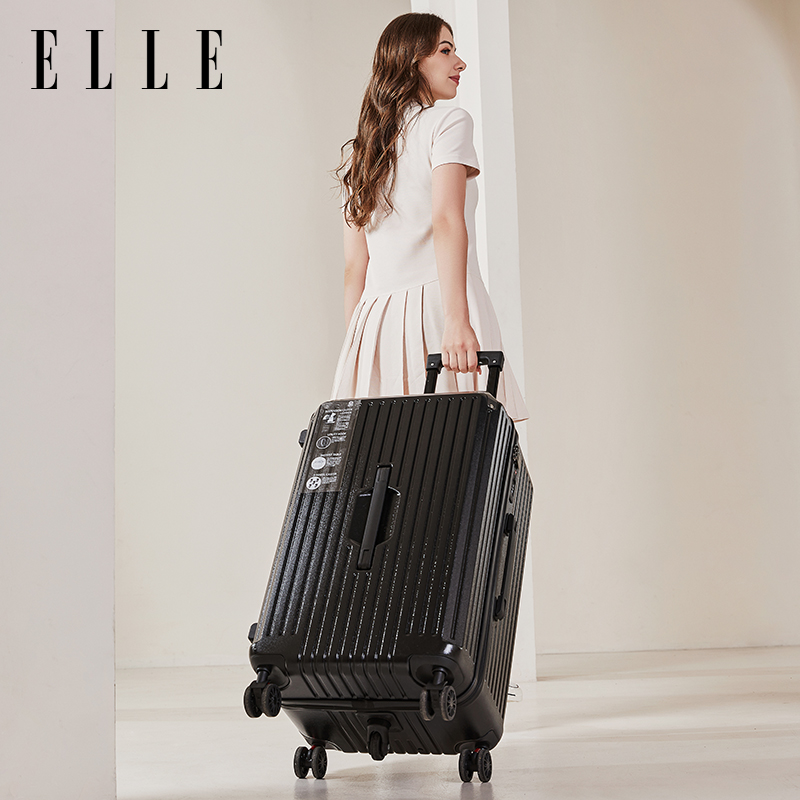 Чемодан унисекс ELLE ELCL1031 черный/белый/розовый/синий, 24 inches EU