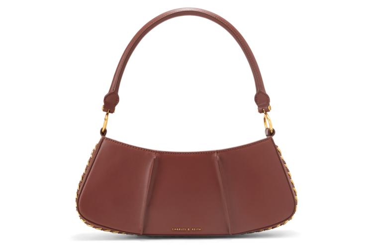 Сумка женская CHARLES&KEITH CK2-20270969 желтая/шоколадная/черная, M EU