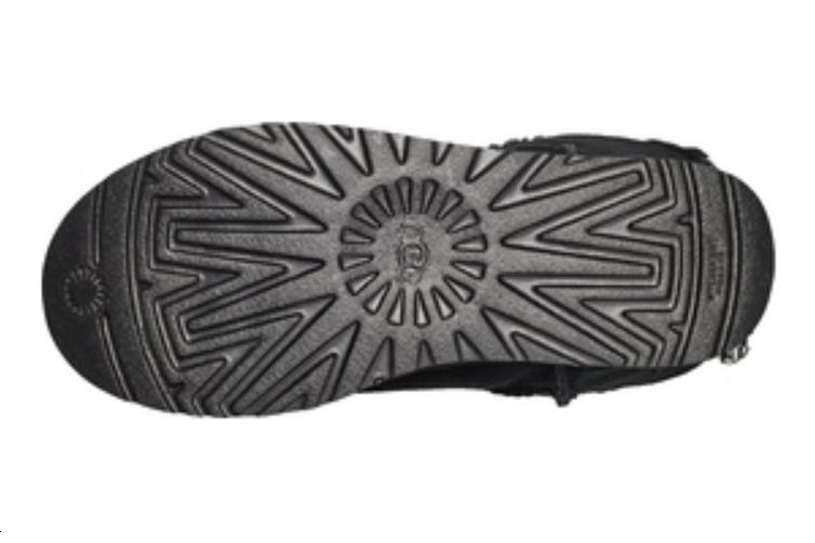 Снегоботы женские UGG Checkered Bow Short Black, 36 EU