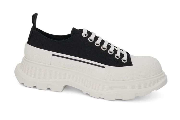 Кеды мужские Alexander McQueen Tread Slick Lace Up черные, белые, 41 EU