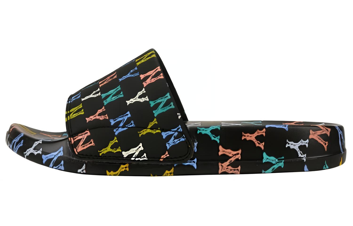 Шлепанцы унисекс MLB MONOGRAM черные