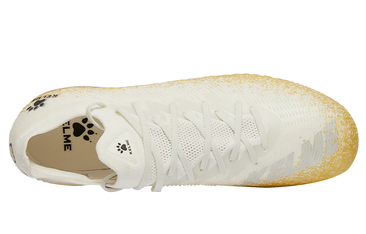 Футбольные бутсы унисекс KELME MG Multi Ground белые с золотым, 45 EU