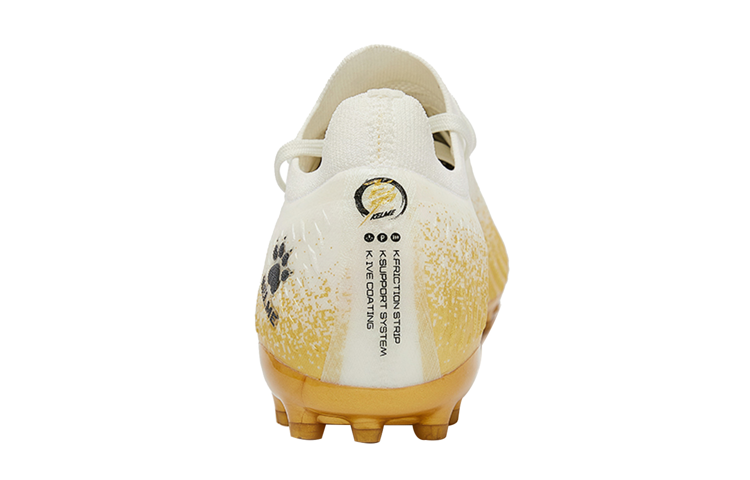 Футбольные бутсы унисекс KELME MG Multi Ground белые с золотым, 45 EU